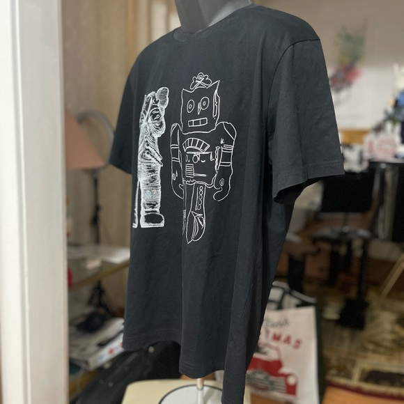 Fair Used Unisex Size X-large Uniqlo KAWS X Warhol Graphic Tee 100% Cotton Black - Picture 10 of 13
